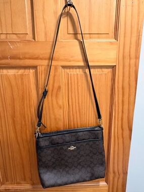 Coach Brown Monogram Crossbody